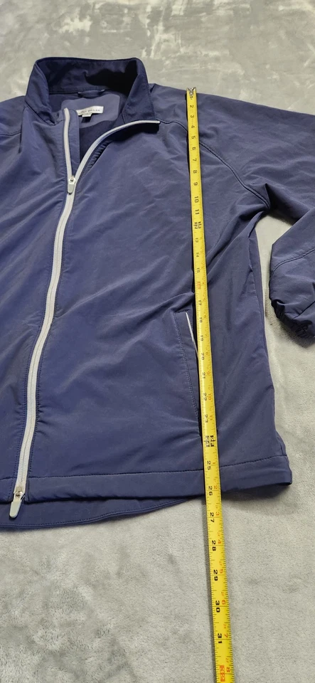 Peter Millar Men's Size Large Navy Blue Merge Performance Full Zip Jacket - Image 3 of 4