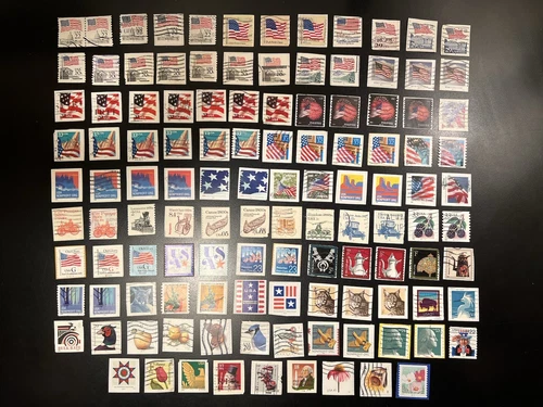 117-Used US Stamp Collection. All PNC & Plate Numbers. No Dupes. On & Off Paper.