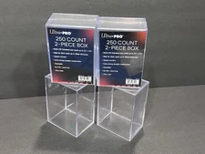 4x Ultra PRO 250 Count CLEAR 2 Piece Storage Box for TCG & Sports Cards (2 New)
