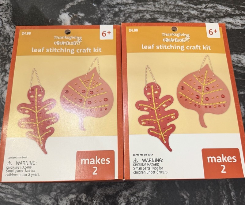 Leaf Stitching Craft Set NEW In BOXES Set Of 2  Creatology