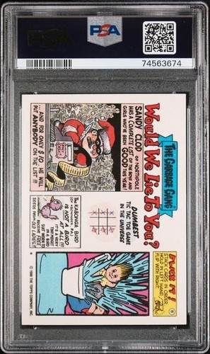 1988 Topps Garbage Pail Kids Series 14 Judd Cud #579a PSA 8 DARK BANNER ERROR - Picture 2 of 2