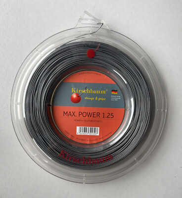 Kirschbaum Max Power 1.25 Tennis-Saitenrolle  200m anthrazit