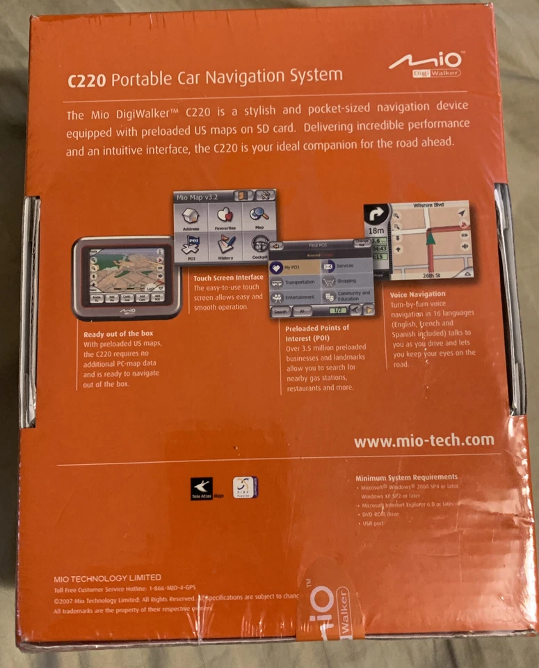 Mio DigiWalker C220 Automotive Mountable GPS BN15 - Image 2 of 2