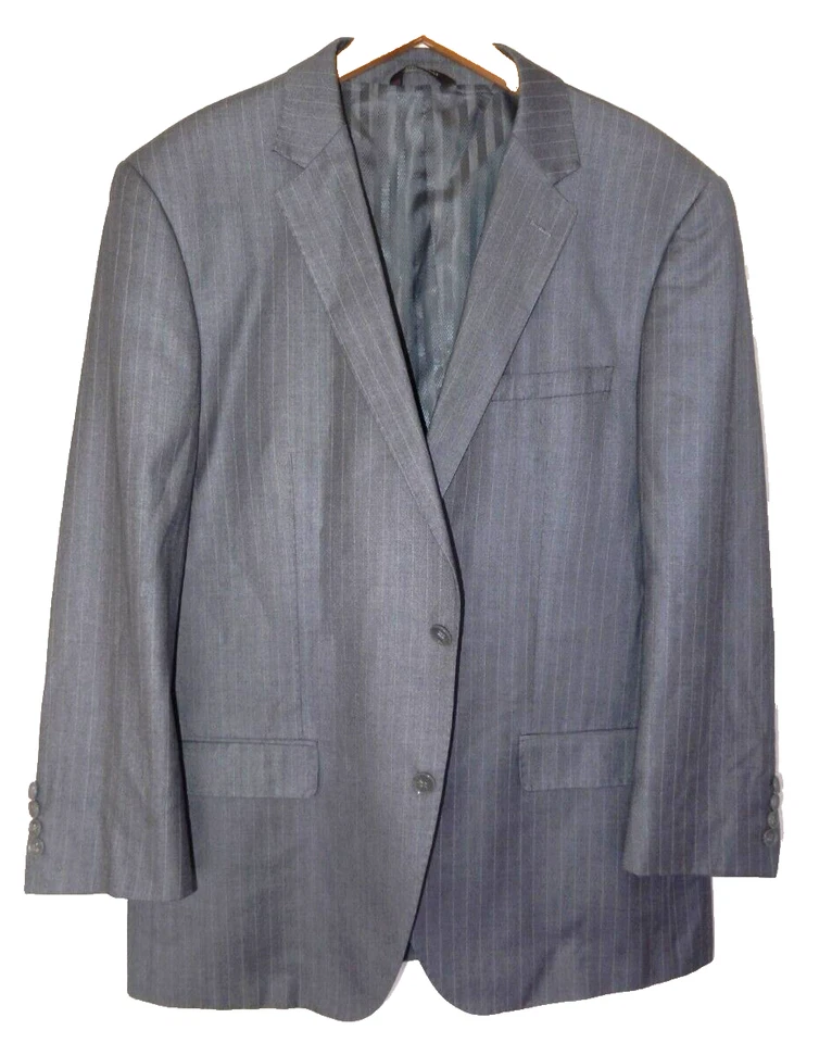 Vitarelli Luxury Rayon Blend Suit-48R, gray pinstripe - Image 3 of 4