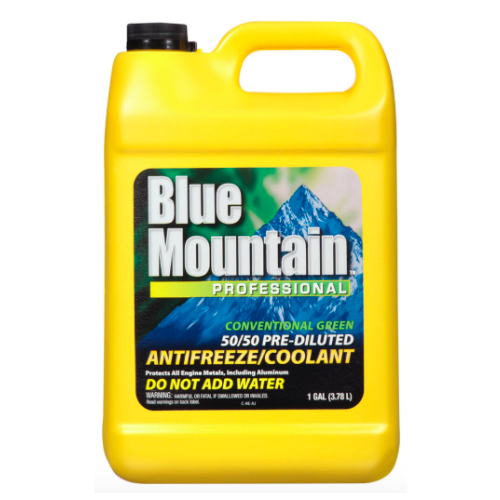 Blue Mountain Conventional Green Prediluted 50/50 Antifreeze + Coolant