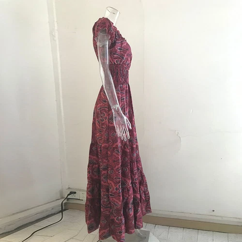 Women Plus Size Holiday Boho Dress Ladies Summer Beach Long Maxi Dress Sundress - Picture 13 of 30