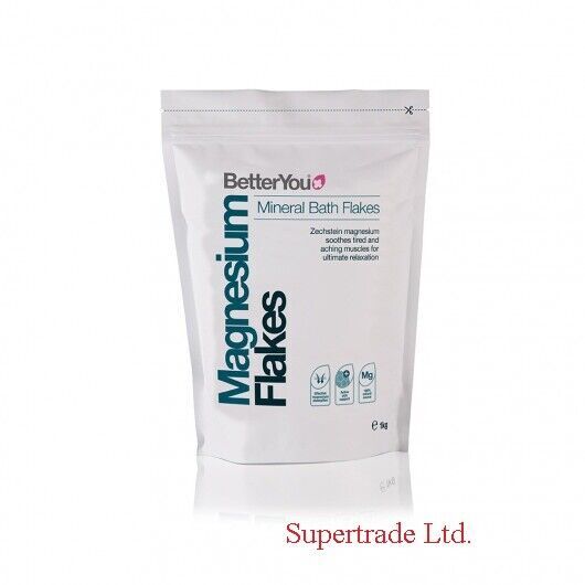 BetterYou Magnesium Flakes Original Foot Body Soak Mineral Bath Flackes - 1kg