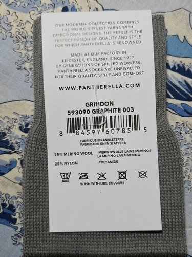 Pantherella Men's Merino Wool English Socks Colour Block Olive 7.5-9.5 41-44 £19 - Picture 5 of 5