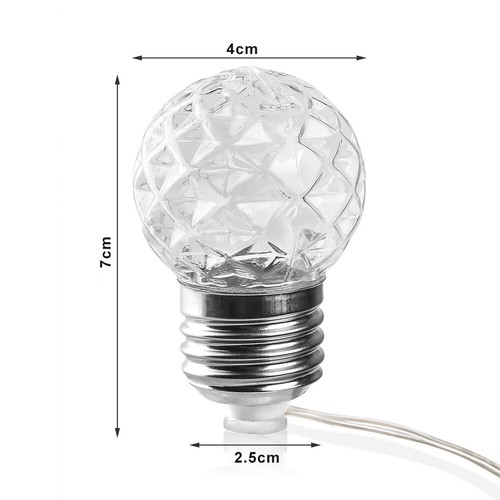 20LED Solar Outdoor String Light Bulb Garden Yard Decor Lamp 8 Modes with Remote - Picture 11 of 12