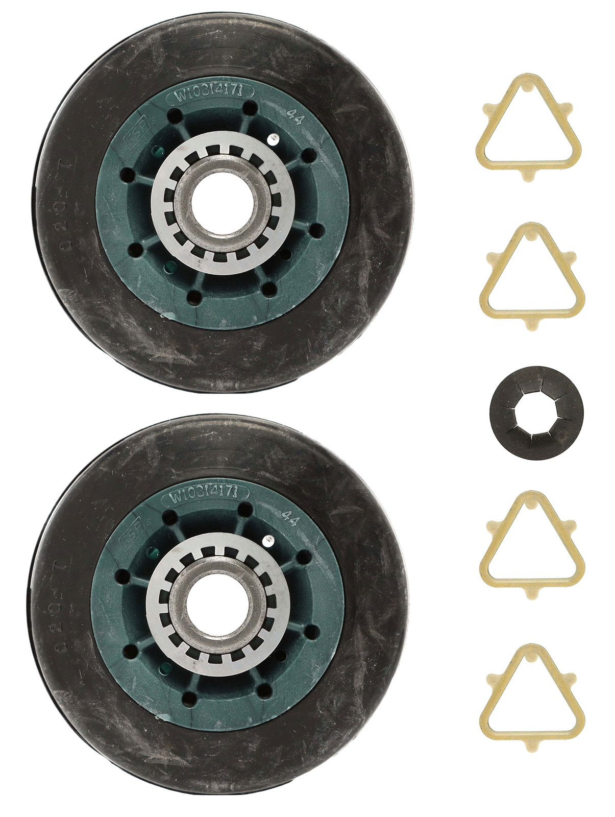 Whirlpool LEC6646AQ2 Dryer Drum Rollers Replacement Kit OEM