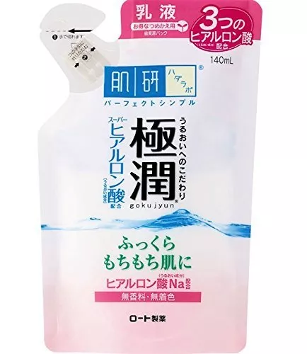 Rohto Hada Labo Super Hyaluronsäure feuchtigkeitsspendende Hautmilch Mine 140ml