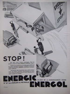 PRESSEWERBUNG 1932 ENERGIEÖLE Sté Gle PETROLEUMÖLE - GOEFFT