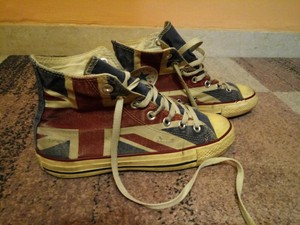 vans sk8 hi black blue