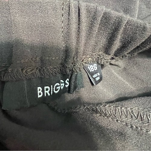 Briggs New York Women's Pull on Dress Pant Brown Size 18 Short Chino - Picture 8 of 10
