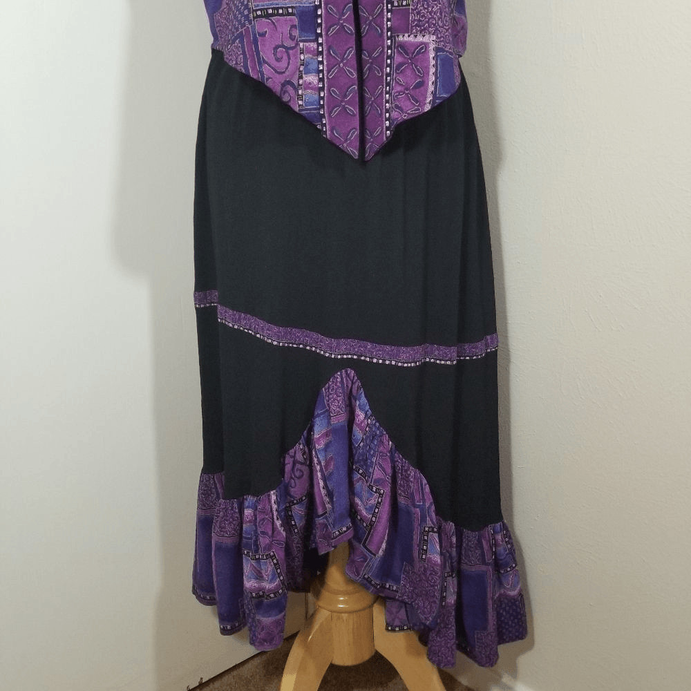 {Red Rock Reflections} SET: Patchwork  Skirt & Ve… - image 3