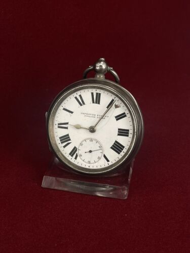 Reloj de bolsillo ""Improved Patent"" plata 925 55 mm - Imagen 1 de 10