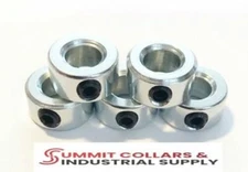 1” set solid shaft collar, zinc plated.  Qty 5 Free standard shipping!