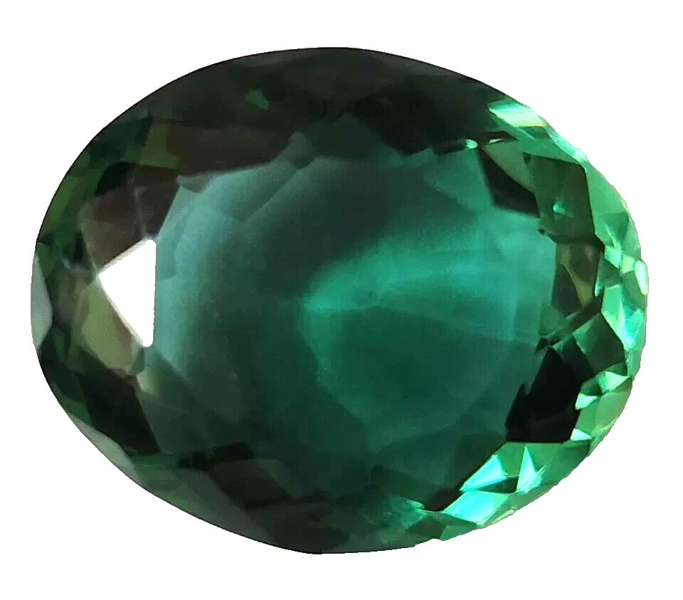AAA+ Green Topaz 34.20 Ct. Oval Cut Faceted Loose Gemstone Birthday for Gift - Image 3 of 4