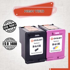2 Pk For HP 61XL Black & Color Ink Deskjet 2514 2546 3052 3510 3512 3514 .