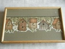 Decorative Wooden Lap Tray/Table for Bed or Chair with Foldable Legs