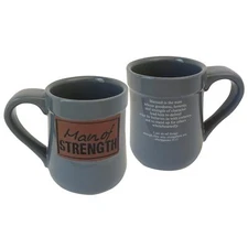Abbey Gift Man Of Strength Pottery Mug Grey 20 Oz 56805t