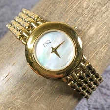 ESQ Women 100215B Swiss Esquire MOP Dial Pave Round 26mm Quartz Analog Watch 7"