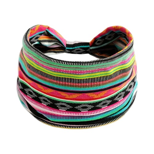 4Pcs Wide Elastic Women Headbands Turban Sport Yoga Knotted Hair Bands Wrap - Picture 2 of 13