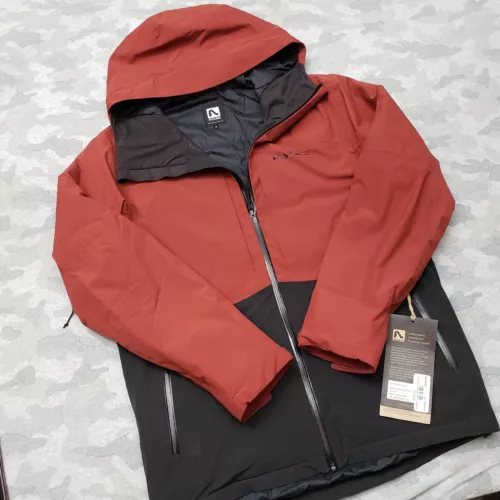 Flylow Albert Jacket Mens Medium Red Full Zip Lightweight Hooded NWT