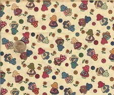 vintage SUNBONNET SUE/cream - FABRIC-QUILT - BTFQ - 18"X22"