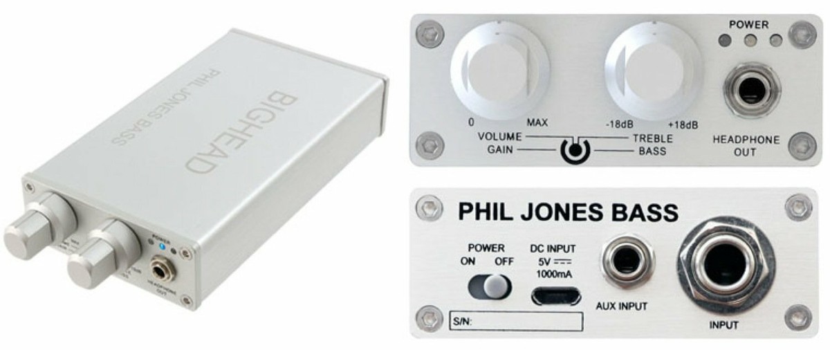 PJB Headphone Amplifier Silver Phil Jones Bass BigHead