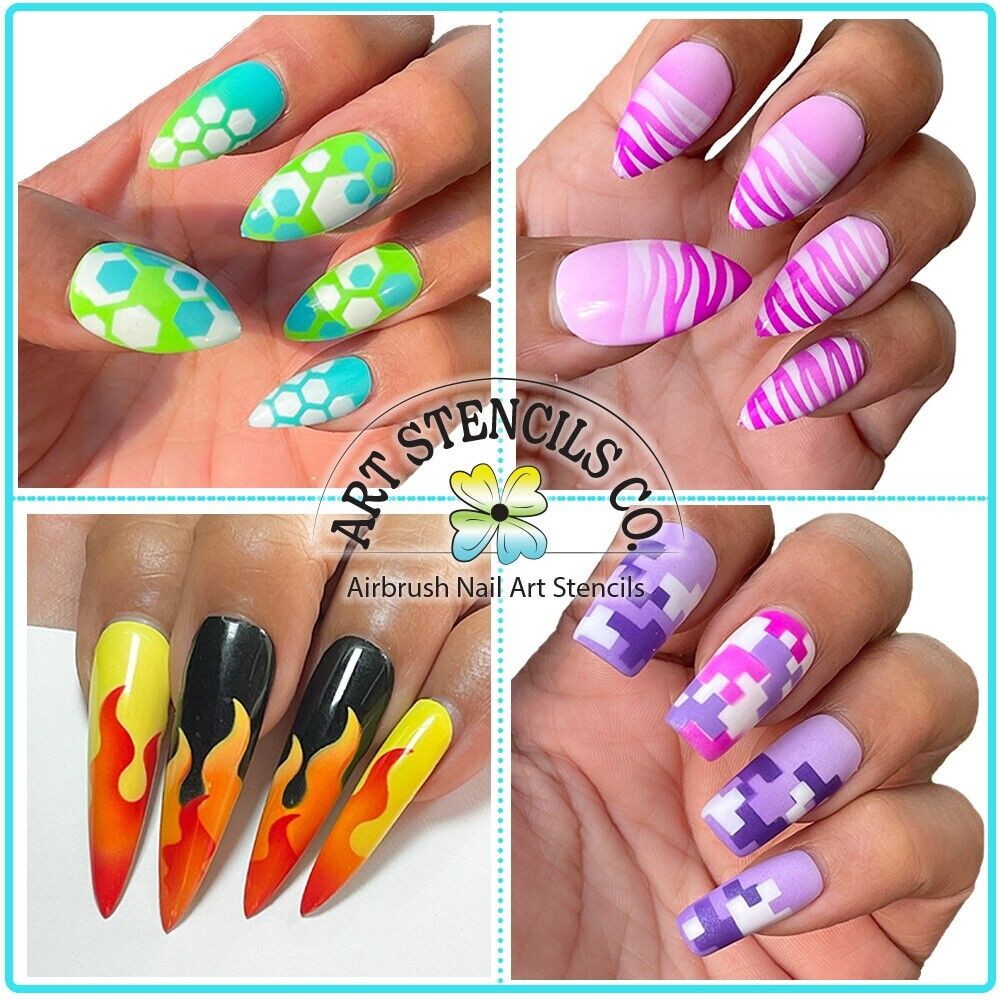 Berlin, Germany, a nail designer decorated nails with airbrush designs  Stock Photo - Alamy
