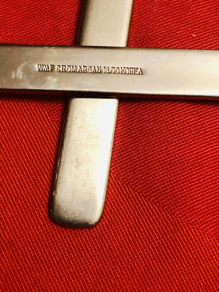 WMF Cromargan Reno Korea Stainless 18/10 Salad Service Solid Spoons 9 7/8" - Image 2 of 2