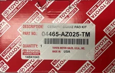 Genuine Toyota Tcmc Brakepad  04465-AZ221, 04465-AZ025-TM