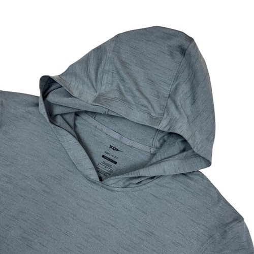 Nike Yoga Hoodie Mens S-Tall Gray Dri-Fit Training Lightweight Stretch DQ4886 - Picture 3 of 12