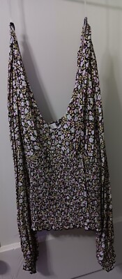 BKK Chance Floral Women's XL Elastic Top Long Sleeves