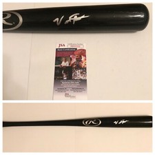 VICTOR ROBLES SIGNED RAWLINGS BASEBALL BAT WASHINGTON NATIONALS JSA COA 