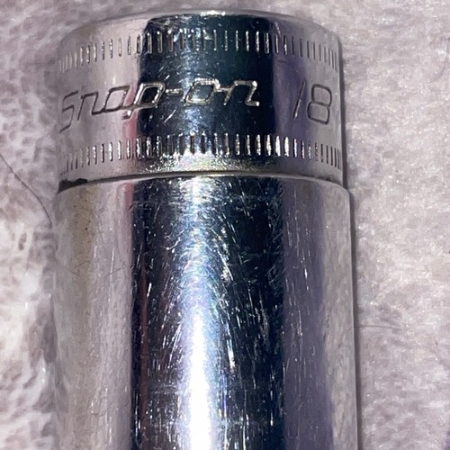 Snap On SFSM18 3/8" drive 6point deep 18mm socket, snapon tools. Used