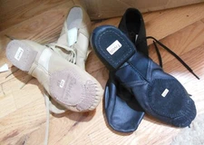 Jazz shoes leather w/ neoprene arch inset  Sansha Tivoli ladies sizes JS3L