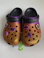 Crocs Disney Hocus Pocus Slip On Classic Clogs Sandals Jibbitz Men’s 9 Women 11