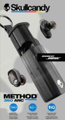 Factory Sealed Skullcandy Method 360 ANC Wireless Earbuds, Sound by Bose