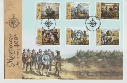GB Isle of Man 2020 Mayflower 400th Anniversary FDC