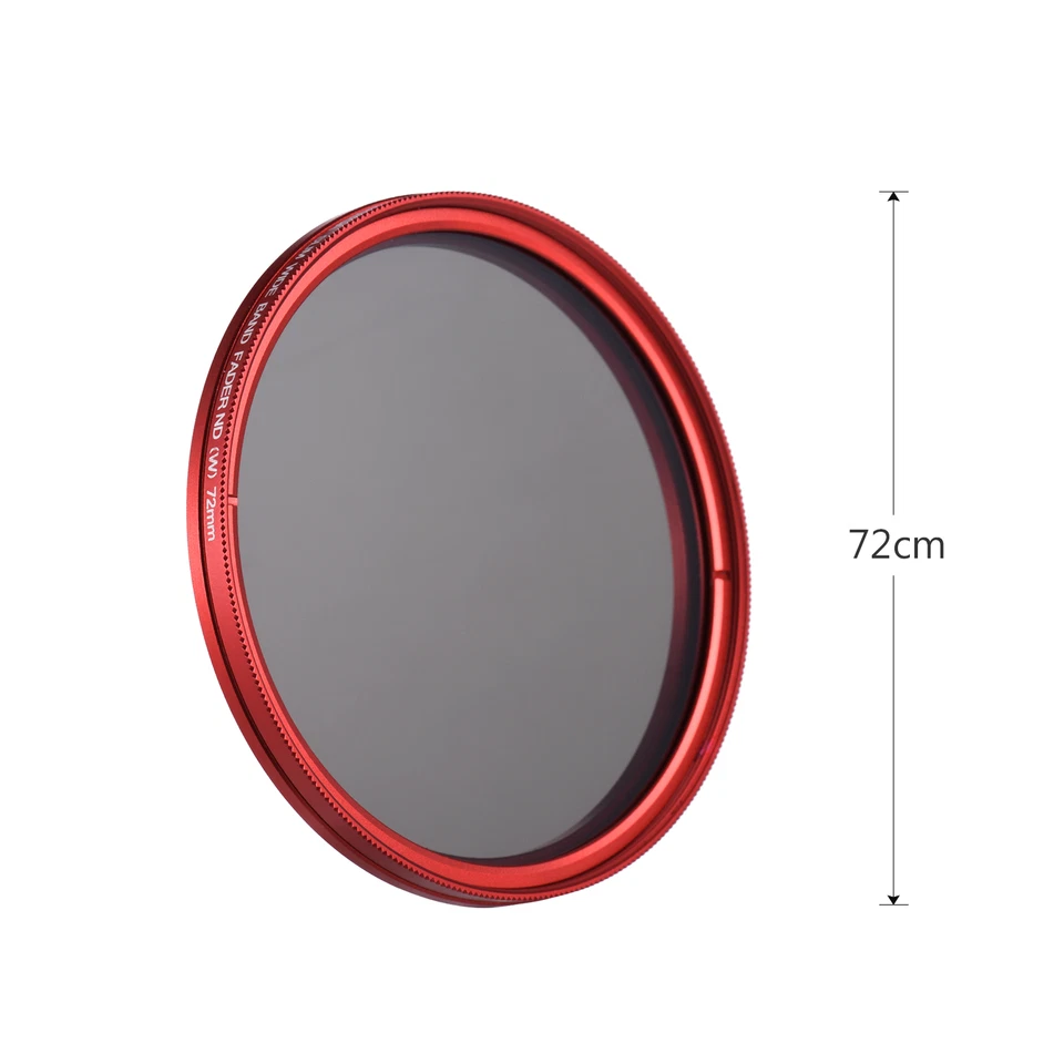 FOTGA 72mm Slim Fader Variable Filter Neutral Density ND2 to ND400 Red O8F8 - Image 3 of 4