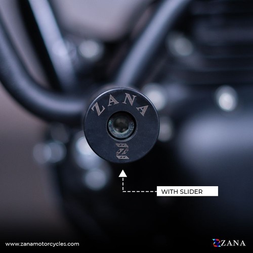 CRASH GUARD WITH SLIDER BLACK FOR ROYAL ENFIELD HUNTER 350 - Picture 5 of 6