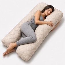 Seitenschl&auml;ferkissen Schwangerschaftskissen Bodypillow 140x75x20cm gesteppt