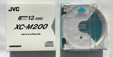 JVC XC-M200 12 Compact Disc CD Magazine Cartridge  White/Blue  w/slipcover