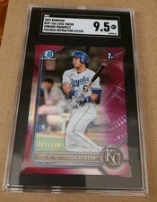 2022 Bowman Chrome Prospects Fuchsia Refractor /199 Luca Tresh #BCP-136 SGC 9.5 