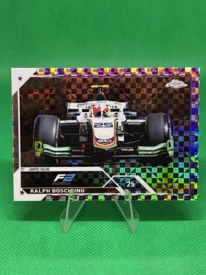 2023 Topps Chrome F1 F2 Ralph Boschung #135 Purple Checker Flag X-Fractor #/199