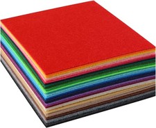 Felt Sheets 12x12 20 Pack 1mm Nonwoven Assorted Nonwoven acrylic felt, 1mm thick