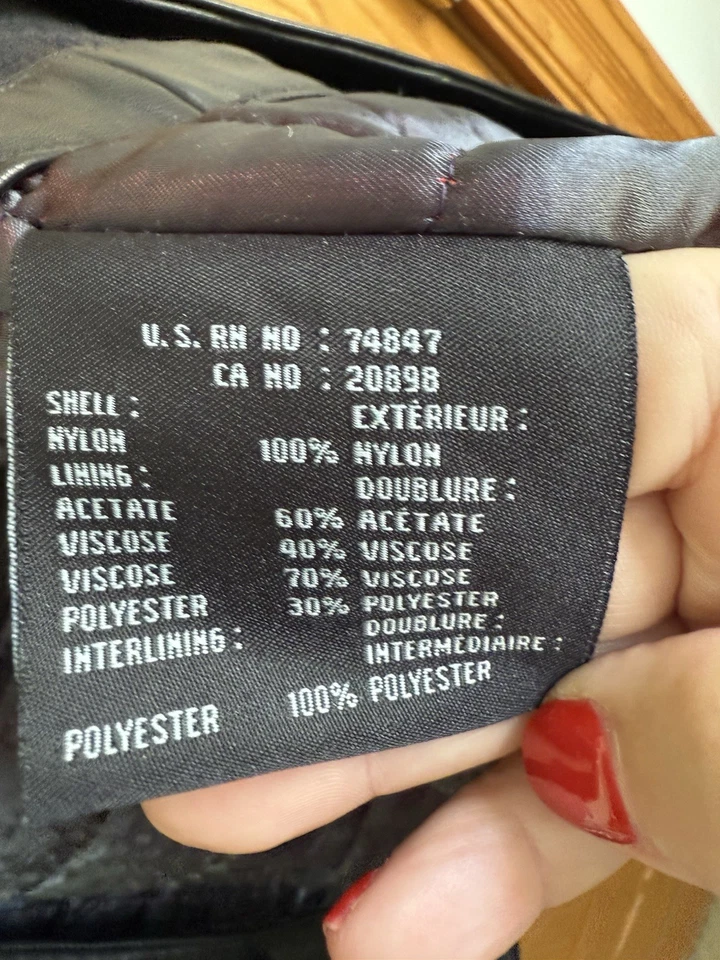 Marc by Andrew Marc Black Faux Leather Jacket Mens Large 4 Button Moto  Business - Image 4 of 4