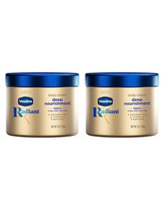 2PK VASELINE RADIANT X Deep Nourishment Body Cream 100 Shea Butter Coconut 10oz